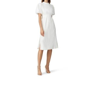 CAARA white puff sleeve dress (L)